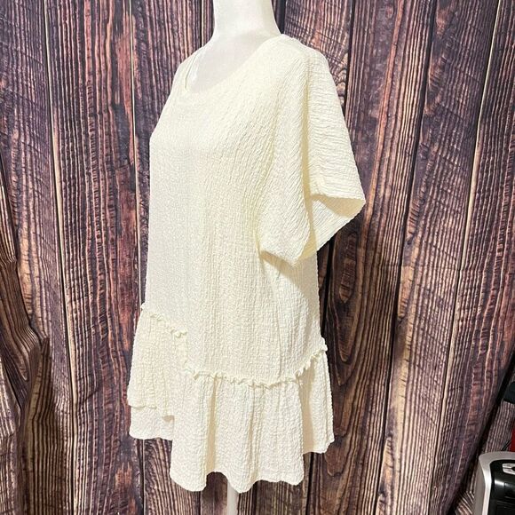 Free People NWT Small Women's White Marni Tiered Tunic Blouse Top - Picture 8 of 11